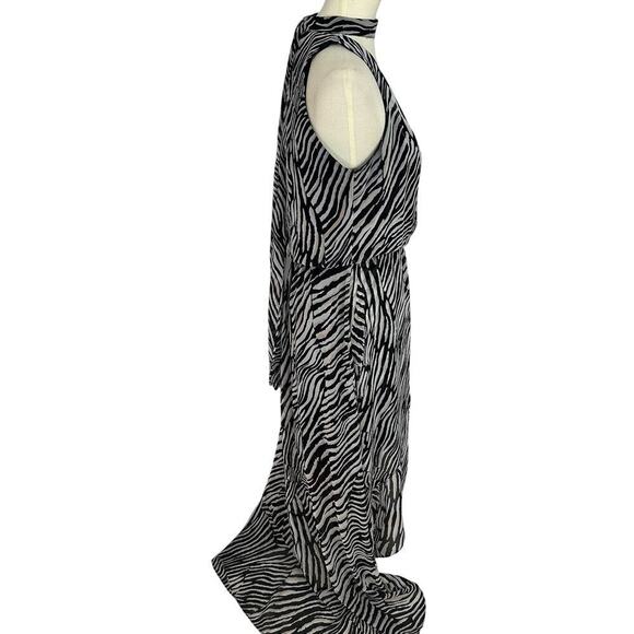 WHBM Resort Zebra Animal Print High Low Dress Size 8 Coastal Flowy Vacay Beach - Picture 5 of 16